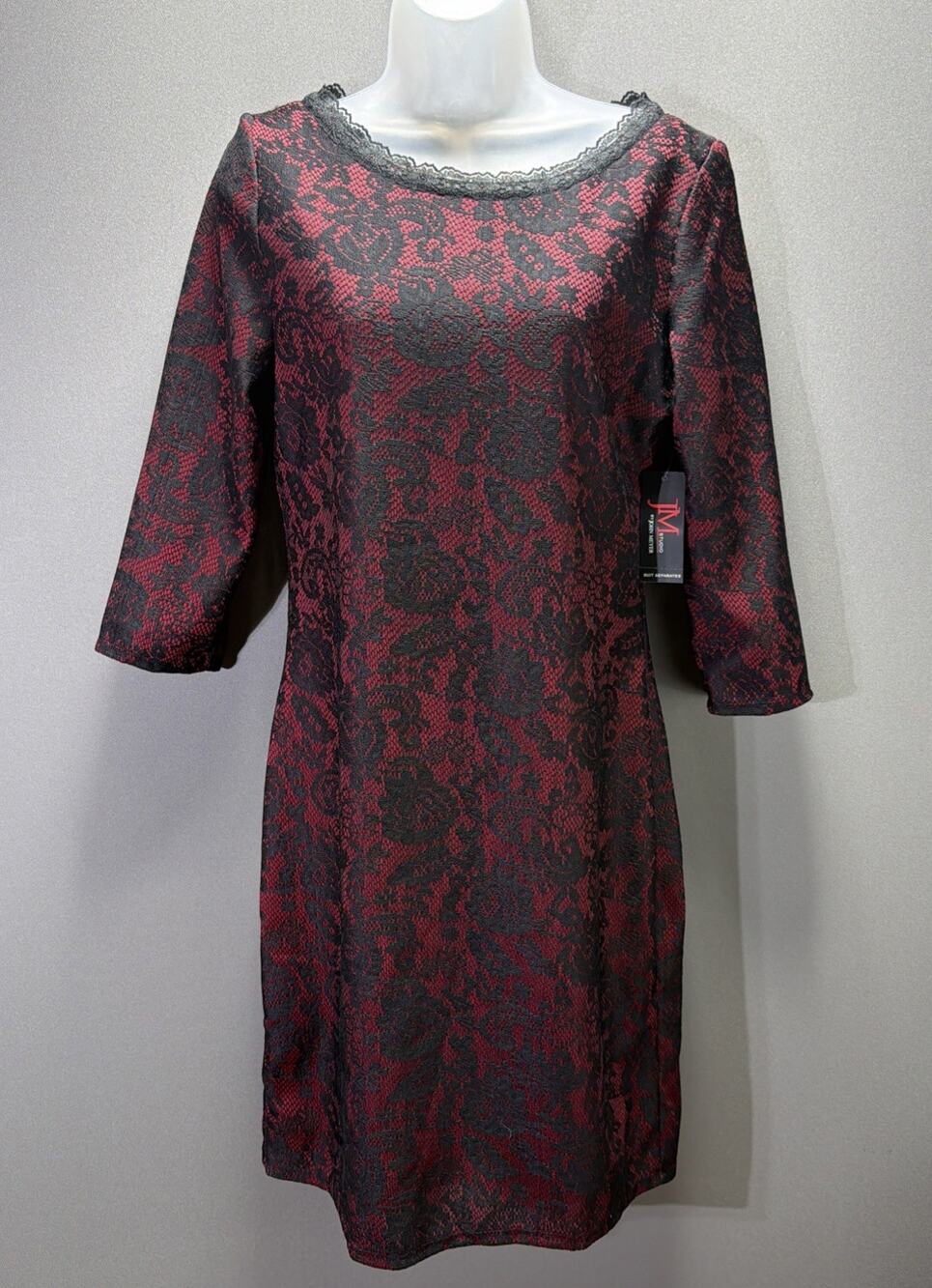 JM Studio by John Meyer Floral Lace Dress Womens Size 8 Whimsigoth New W Tags
